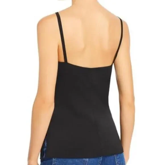 Helmut Lang Layered velvet and sateen camisole